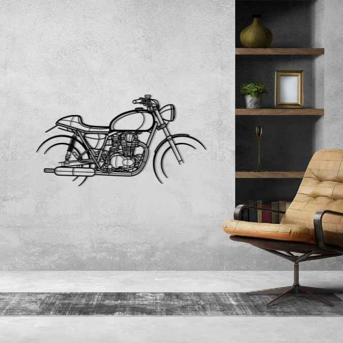 W650 2002 Silhouette Metal Wall Art