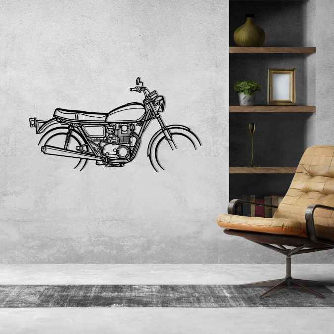 650E XS 1978 Silhouette Metal Wall Art