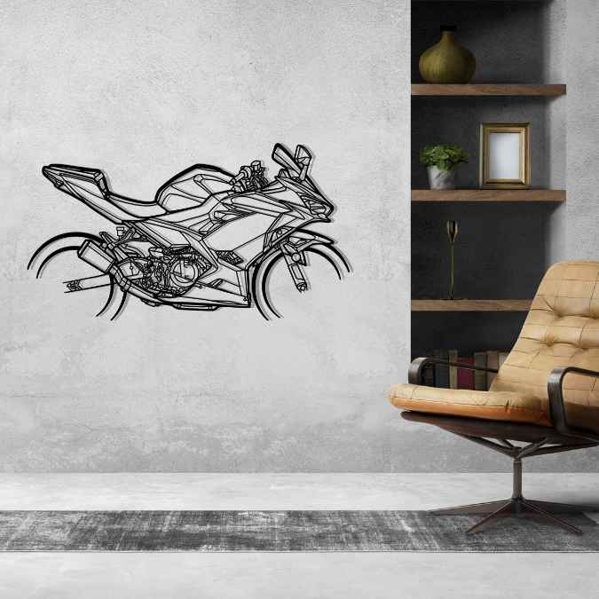 Ninja 400 2021 Silhouette Metal Wall Art