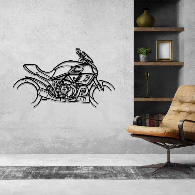 Diavel 2013 Silhouette Metal Wall Art