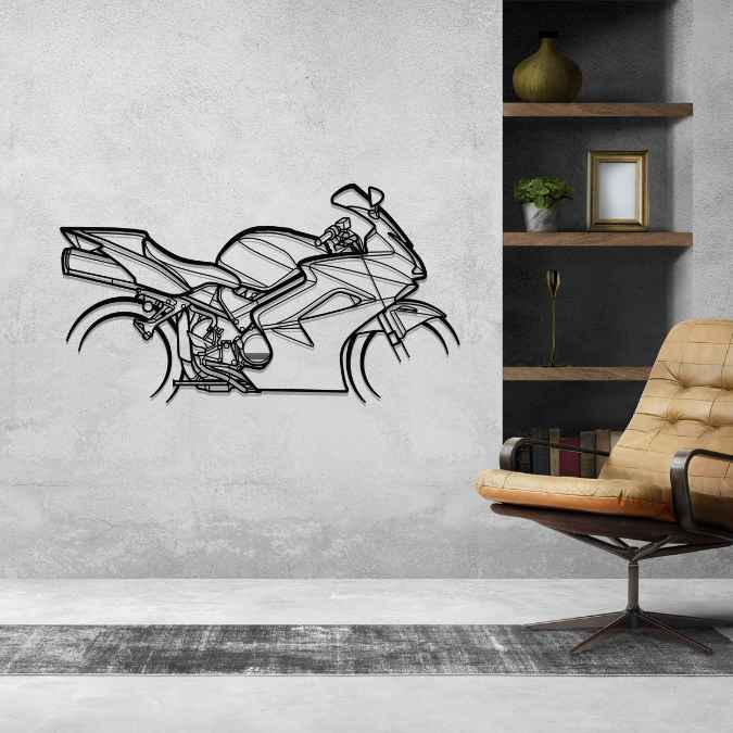 VFR800 Silhouette Metal Wall Art