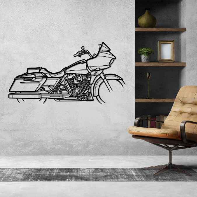 CVO Road Glide Screaming Eagle 2023 Silhouette Metal Wall Art