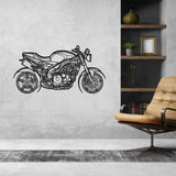 Speed Triple 2007 Silhouette Metal Wall Art