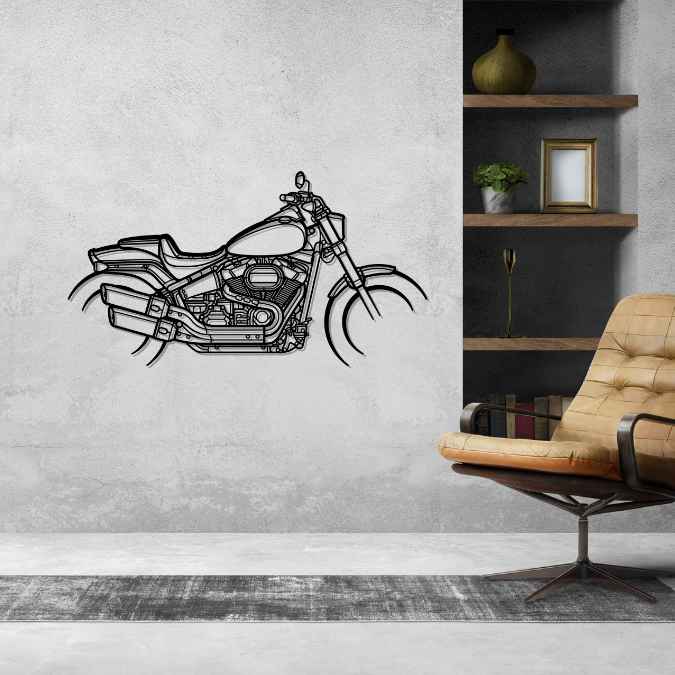 FatBob 114 2018 Silhouette Metal Wall Art