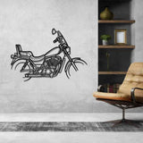 VS 750 Intruder 1989 Silhouette Metal Wall Art