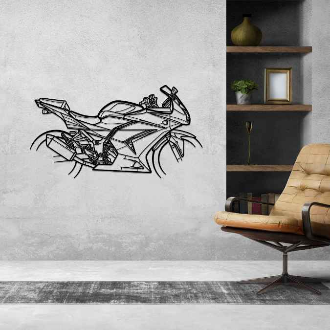 Ninja EX250R Silhouette Metal Wall Art