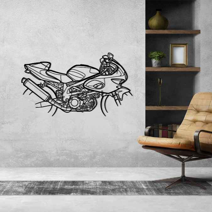 TL 1000 Supersport 1997 Silhouette Metal Wall Art