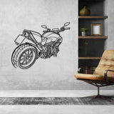 Diavel 2015 Angle Silhouette Metal Wall Art