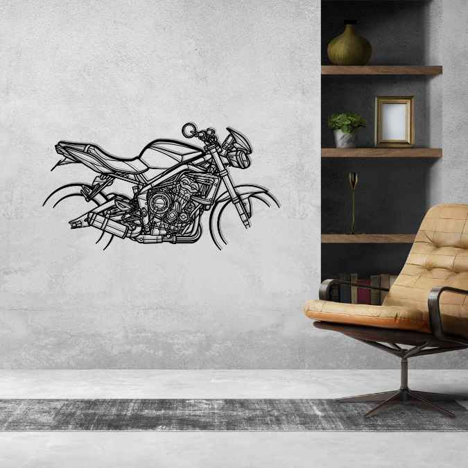 Street Triple R 2012 Silhouette Metal Wall Art