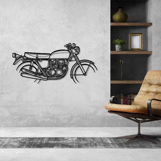 CB750F 1973 Silhouette Metal Wall Art