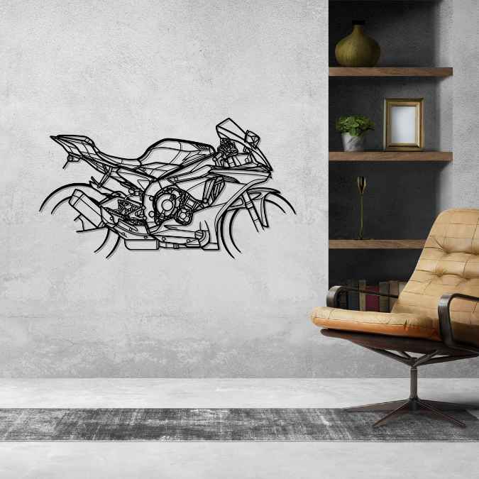 R1 YZF 2019 Silhouette Metal Wall Art