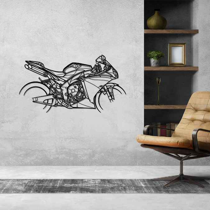 YZF R1 2010 Silhouette Metal Wall Art