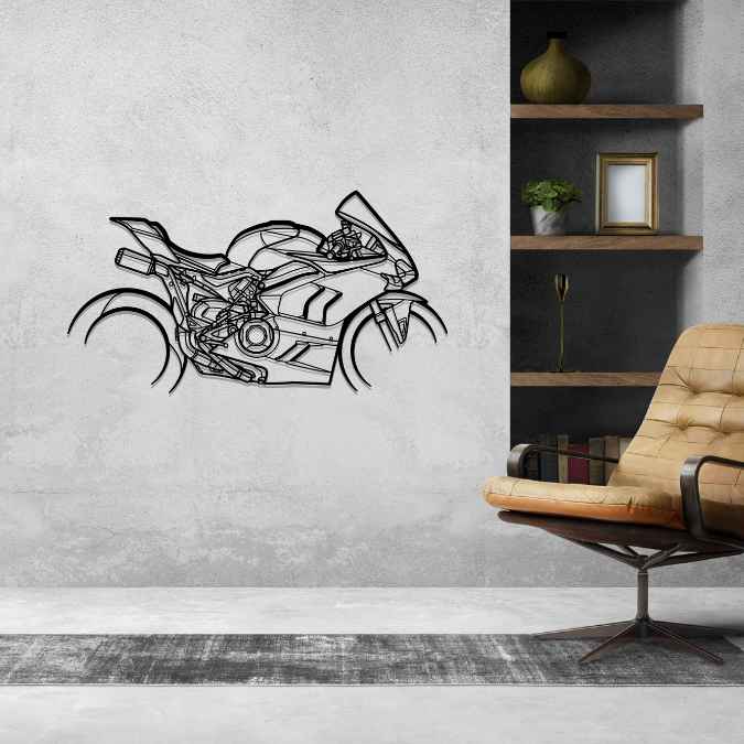 Panigale V4 2023 Silhouette Metal Wall Art