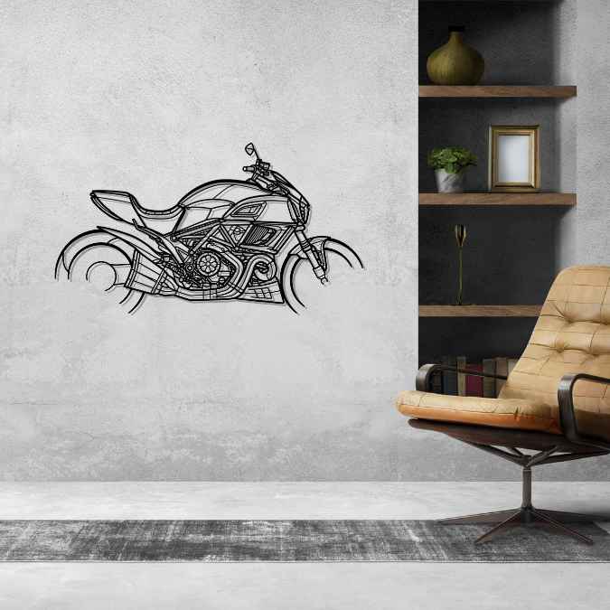 Diavel 2015 Silhouette Metal Wall Art