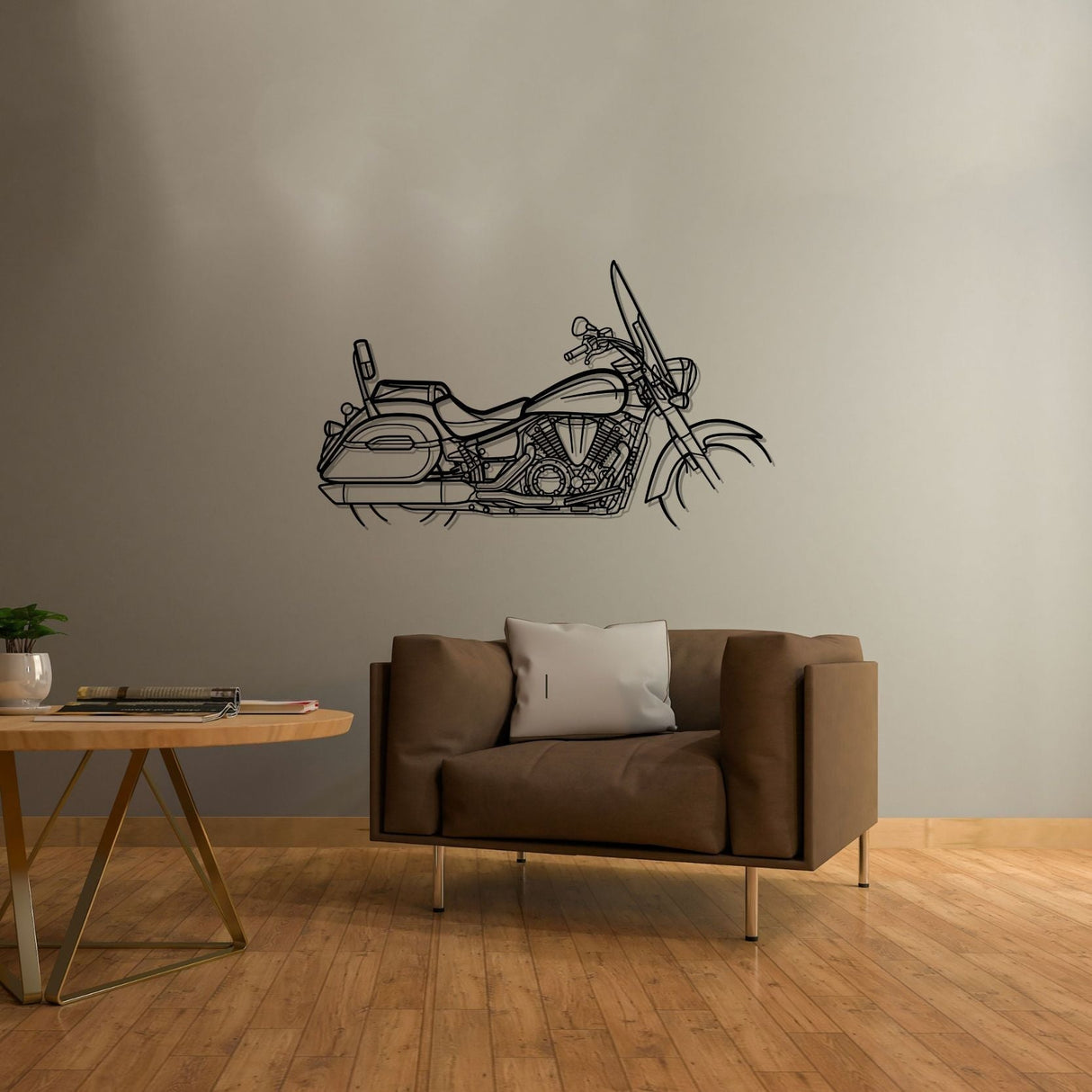 V-Star 1300 Tourer Silhouette Metal Wall Art