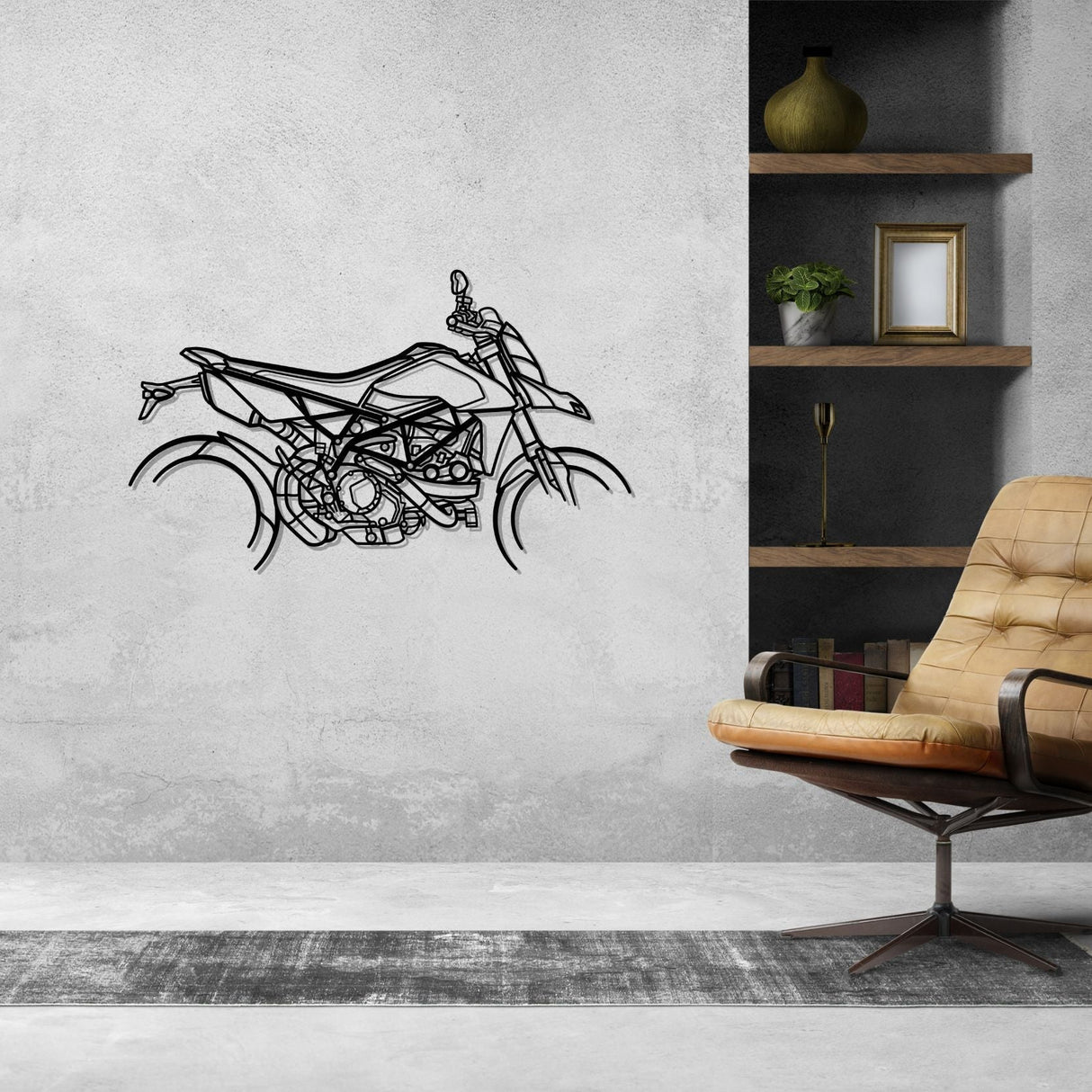 Hyper motard 950 RVE Silhouette Metal Wall Art