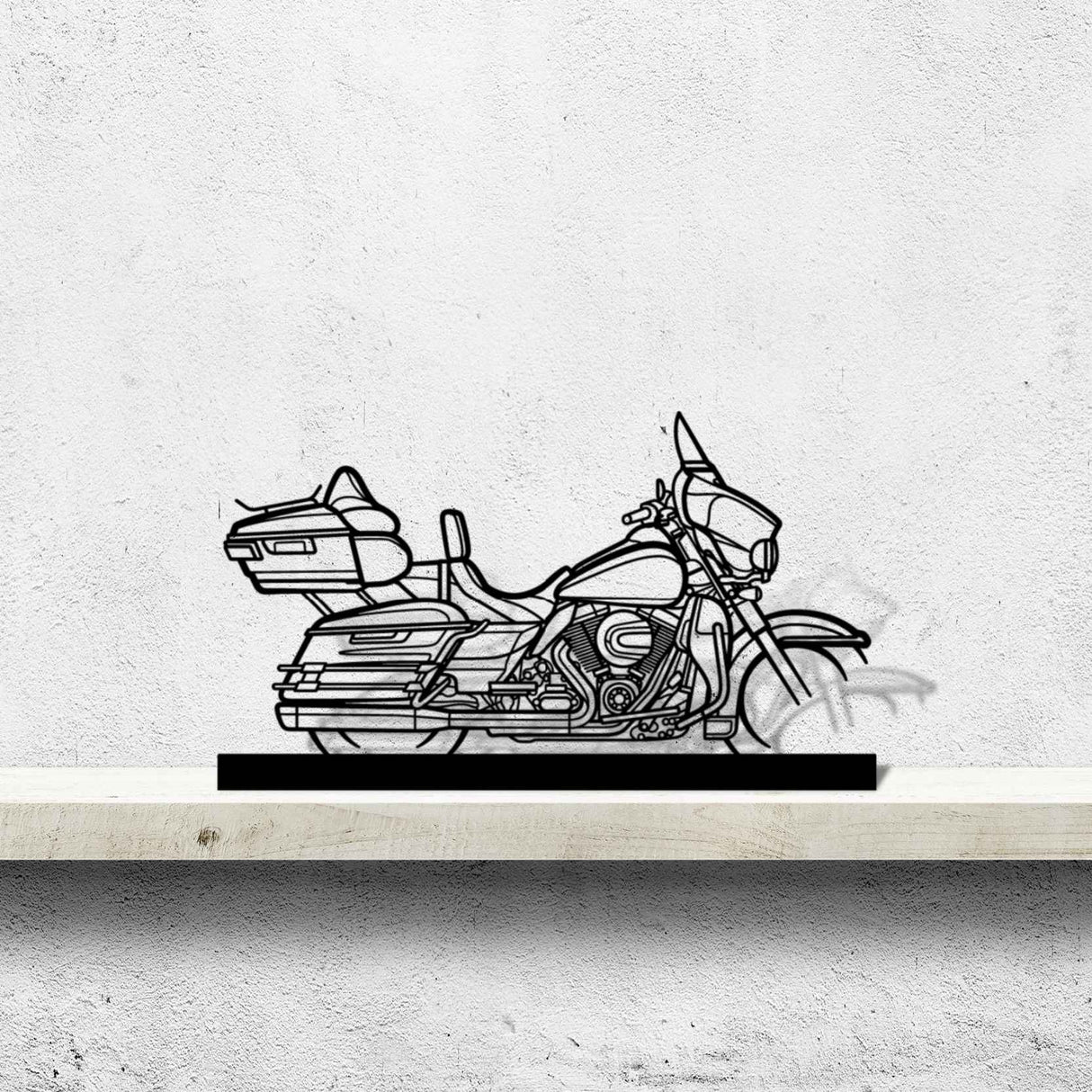 Electra Glide Silhouette Metal Art Stand